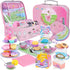 Tea Party Set for Toddles 3-5,53PCS Musical Kids Tea Set for Little