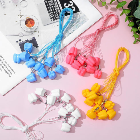 Qianyu 40 Tooth Saver Necklaces Pcs Milk Tooths Storage Box Lost Teeth Necklace Tooths Fairy Bag Organizer Case Tooth
