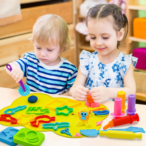 130-Piece Set 3-8, 6 iShyan Dough Tools for Kids Ages Alphabet & Number Cutters, Animal & Shape Cutters, Extruders