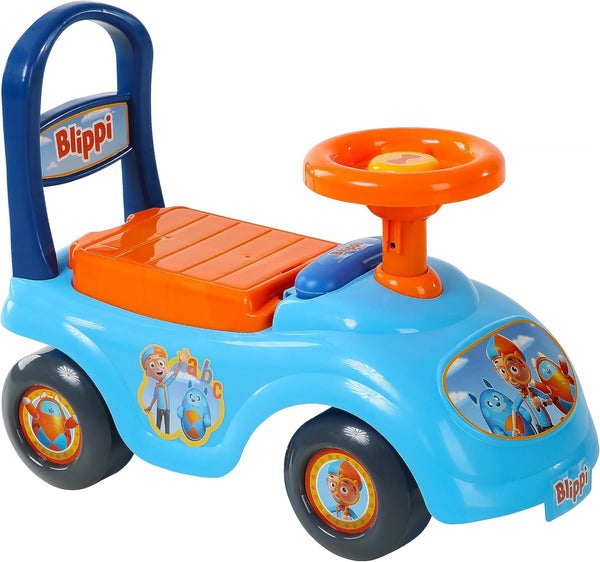 Dynacraft Blippi NE Basic Ride-On, Fun Colorful Design for Toddlers, Sturdy Durable for Indoor Outdoor Play