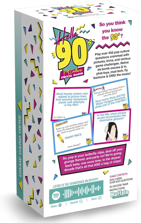 Buffalo Games Hella 90's - Pop Culture Trivia Game Brown