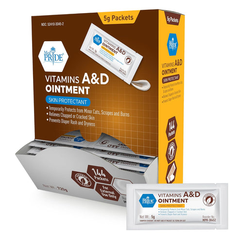 MED PRIDE Vitamins A&D Ointment Packets for Skin Relief -Vitamin A &