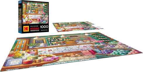 1000 Cozy 26.625 19.25 Inches RoseArt - Kodak Premium - Piece Jigsaw Puzzle for Adults Soap & Candle Shop Boutique