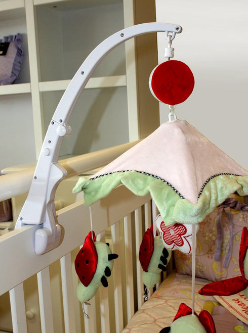 18 Inch, (Pack 2) J.L. Childress Crib Mobile Attachment Clamp Easy Attachment with Rubber Padding, Fits Traditional