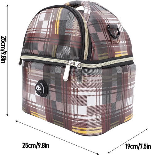 Haofy USB Heated Breastmilk Storage Bottle Warmer Bag, Canvas Baby Bottle Tote with Shoulder Strap for Picnic Work