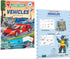 65 5+ eeBoo Learn to Draw Vehicles - Step-by-Step Drawing Activity Book with Stickers, Land Water Air Construction