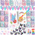 BenLouis 96Pcs Butterfly Party Favors Butterfly Fairy Coloring Books Crayon Stickers Set
