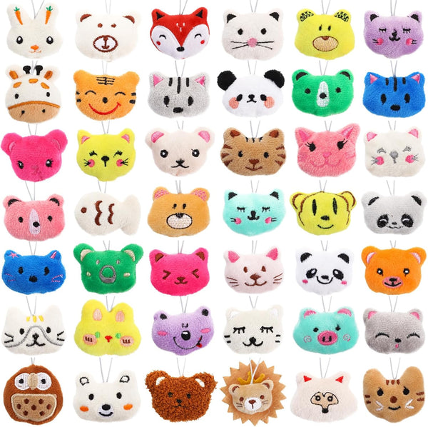 Sumind 42 Pcs Mini Plush Animals Toys Set - Cute Small Stuffed Animal Keychain Decorations for Parties
