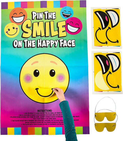 Pin the Smile on the Happy Face Game