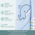 Set 2 2 Spasilk Bath Hooded Towels & Washcloths for Babies, Hooded Terry Bath Towels & Washcloths, Blue Whale