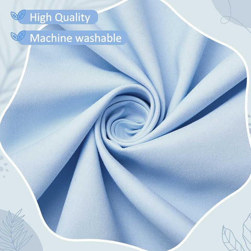 Hahafelt 28"x 52" 14" 4-Sided Scalloped Crib Skirt for Baby Girl Nursery, with Drop, Dust Ruffle, Soft Breathable