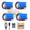 25C 250mAh 7.4V Lithium Battery for Orlandoo Hunter 1:35 RC Truck Jeep Toy with JST Plug & 2S USB Charging Cable