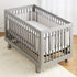 3mm 4FS 3 4 BreathableBaby Breathable Mesh Liner for Full-Size Cribs, Classic Mesh, Gray (Size Covers or Sides)