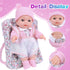 BDDOLL 12 Inch Backpack Playset Backpack, Baby Doll with Dolls Clothes and Accessories Included Washcloth, Bottles