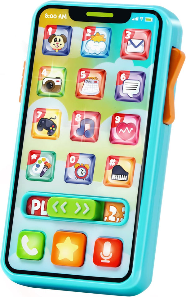 JOYIN Baby Toys 6-12 Months, Cell Phone with 4 Game Modes & 50+ Music Phrases, Educational Toys for Toddlers