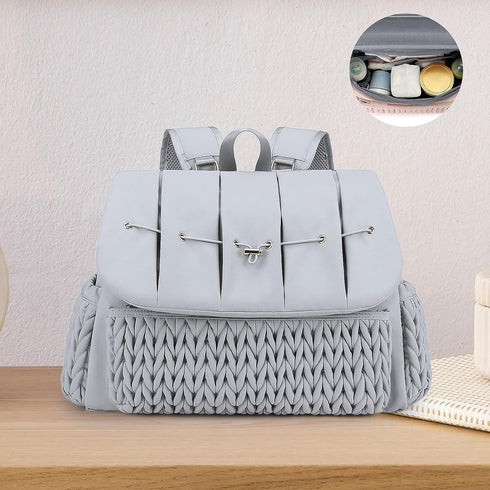 Guohetuk Backpack Diaper Bag Nappy Tote Bag, Changing Bag, for Phone,Toys Keys, Gray