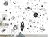 Outer Space Stars Plant Wall Decal Vinyl, Astronaut Stickers for Nursery Decor Gift for Kids Bedroom Art