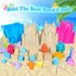 2 3-10 FUSPWEAO Beach Toys Sand Toys for Kids, Sand Castle Toys for Beach with Castle Bucket and Mesh Bag, Sand Molds