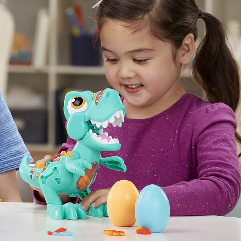 Play-Doh Dino Crew Crunchin' T-Rex Toy for Kids 3 Years and Up with Funny Sounds and 3 Eggs, Non-Toxic