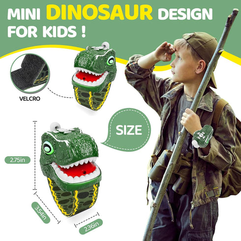 Dinosaur Walkie Talkies for Kids 2 Pack - T-Rex Outdoor Toys for Boys Age 3-12 Year Old, Long Range Birthday Gifts