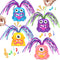4PCS Fun Hair Pulling Fidget Screaming Monster Toys, Anti-Anxiety Novelty Toys for Kids 3-7+ Boys Girls