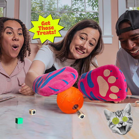MCMILLER ENTERTAINMENT The Cat Mitt Game Hiss-terically Funny Family Board Game for Kids Teens & Adults | Pawsome Party