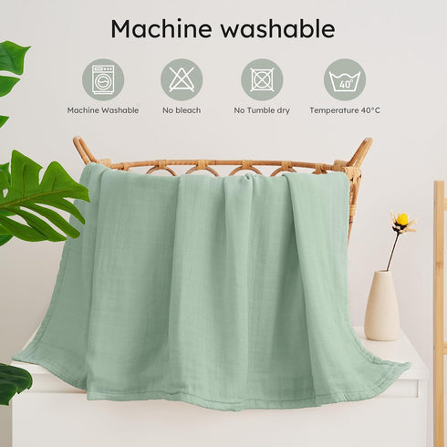 47 47 Inches (Pack 2) Yoofoss Muslin Swaddle Blankets, Organic Baby Blankets, x Receiving Blanket for Baby Boys