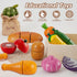 18+ HERSITY Wooden Play Food for Toddlers, Cutting Vegetables Toys Kids Pretend Play Kitchen Accessories Wood