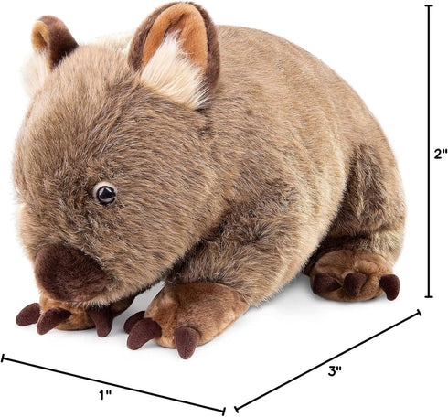 Frankiezhou Home 12' Lifelike Wombat Stuffed Animal, Soft Crawling Wombat Plush Toy, Unique Plushie Model Doll for Kids