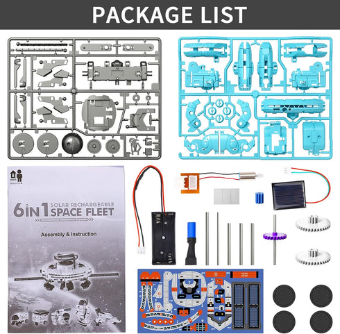 Lucky Doug STEM Projects for Kids Ages 8-16: 6-in-1 Building Science Kits for Solar Robot and Space Toys