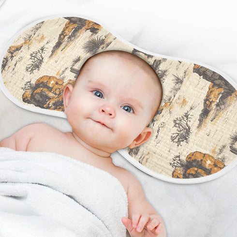 Set 1, Vintage Western Cowboys Muslin Baby Burp Cloths of Super Soft & Absorbent Burping Rags, Cotton Burp Clothes