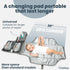 TotEasy Portable Changing Pad - Changing Pad Travel Extra Long Waterproof with Storage and Wipes Pocket - Foldable Baby