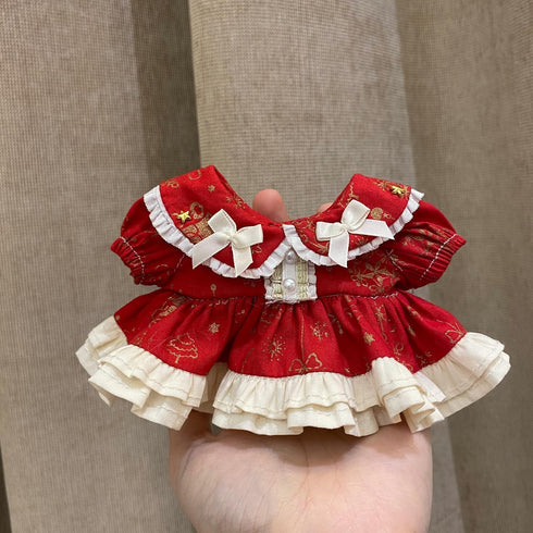Plush Doll Clothing Set for 20cm Anime Character, Adorable Costumes for Plush Toys Gift for Girls (Red Clothes)