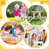 Simgoing 300 Summer 250th 4 (5.12 Inch) Pcs DIY Pinwheels for Kids Party Favor Paper Craft Kits Bulk White Pinwheels