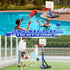 Dollox Toddler Basketball Hoop Set - Indoor Mini Basketball Stand with 4 Balls & Pump, Adjustable for Kids 3-6