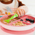 Munchkin Stay Put Suction Plates - 3 Divided Sections for Baby and Toddler, Pink/Purple