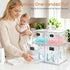 Countertop 4 1 TOOGE Stackable Baby Bottle Organizer: Acrylic Bottle Organizer Baby Storage Drawers Clear Bottle