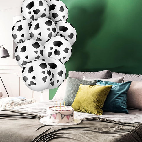 Charniol 20 Pieces Cow Balloons - Funny Print Latex Balloons for Children's Birthday Farm Party Decoration