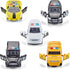 Die Cast Metal Little Toy Cars Set of 5, Openable Doors Pull Back Car Gift Pack for Kids (Police car)