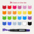 24 3+ SYNCFUN Pcs Twistable Silky Window Crayons, Washable Crayons, Glass and Paper, Easy to Hold & Quick-Drying Art