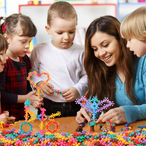 TOMYOU 200 Pieces Building Blocks - Kids STEM Toys Educational Discs Sets for Preschool Boys and Girls Aged 3+, Safe