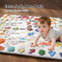 MORAIS 50x50 Inch 800g Baby Play Mat for Floor - with Filling Thickened Crawling Mat for Playpen, Cushioned Playpen Mat