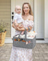 URMYWO Diaper Caddy Organizer - Portable Baby Diaper Caddy with Handle, Large Nursery Organizer Storage Basket