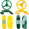 8 Pcs Playground Accessories for Swingset, Steering Wheel, Safety Handles, Plastic Phone Toy for Kids Outdoor Playset