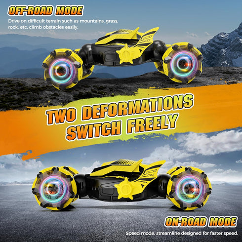 2.4GHz 4WD 6-12 360 Gesture Sensing RC Stunt Car, Remote Control Car Toys for Boys Years Old, Hand Controlled Remote