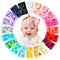Yxiang 20PCS Baby Girl Bows Headbands, 4" Super Elastic Nylon Hairbands, Cute Handmade Ribbon Bows for Babies
