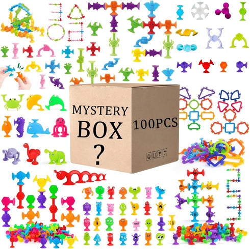 100PCS Suction Cup Toy Set, Multiple Styles Randomly Sent, Surprise Matching, Rich
