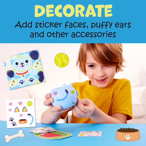 Set 6+) Creativity for Kids Plant-A-Pet: Puppy Toys for Girls - Mini Gifts for Girls, Arts and Crafts for Kids, DIY