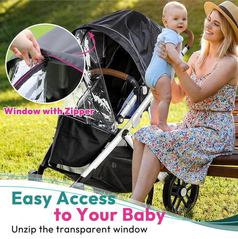 V2/Vista V3/Cruz/Cruz V2 Performance Rain Shield, Rain Cover Fits for UPPAbaby Vista/Vista Stroller, Protect from
