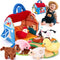 hahaland Baby Toys 6-12 Months - Surprise Barn with Stuffed Farm Animals